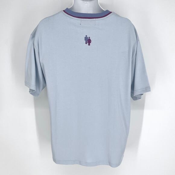 Homme + Femme NEW Logo Tee T-Shirt Mens Sz L Blue Heavy Cotton Short Sleeve - Picture 4 of 7